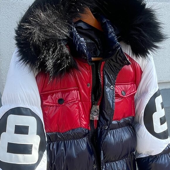 NWOT Men's Large Awaknd Land 8 Ball All-Season Puffer Jacket - Picture 4 of 15